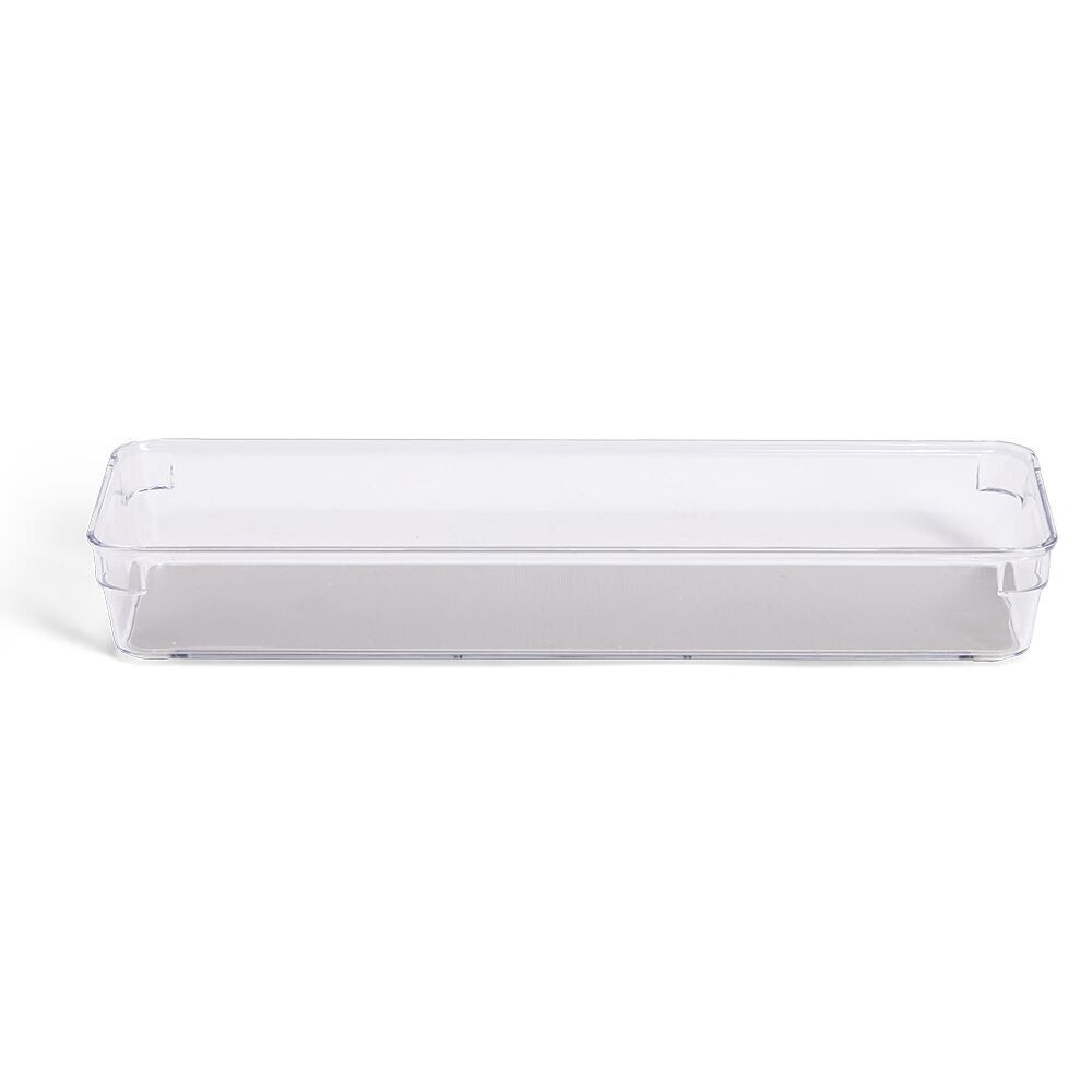 Organiseur de tiroir plastique transparent 32,5x10xH.4,6cm