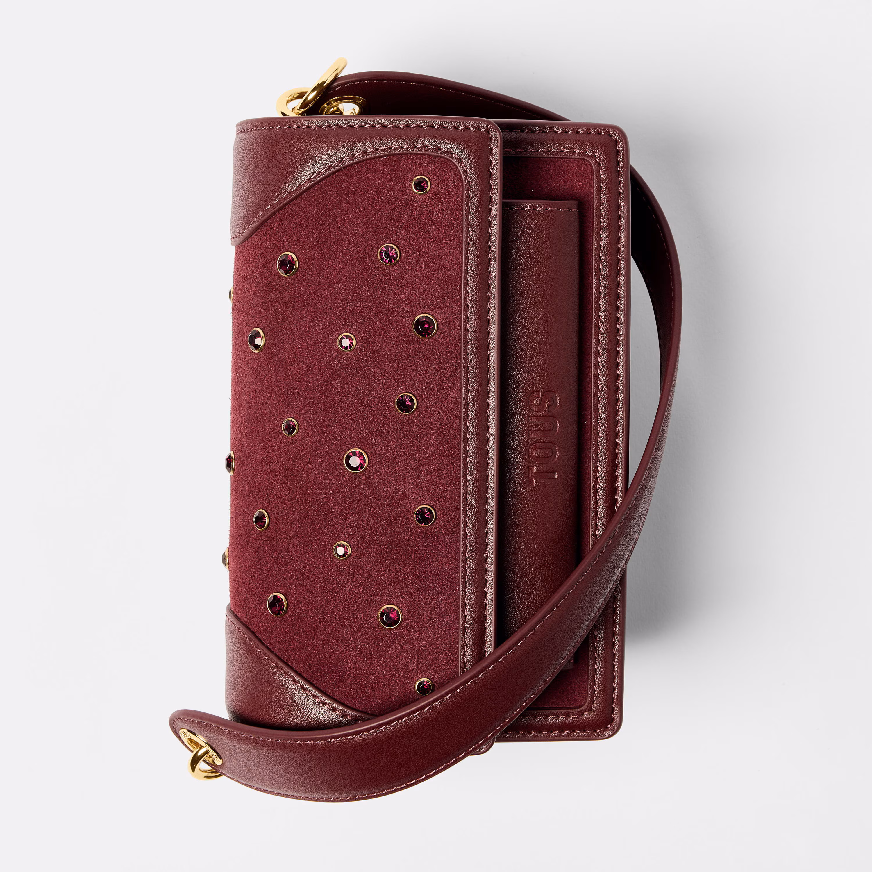 Bandolera pequeña burdeos Audree Strass
