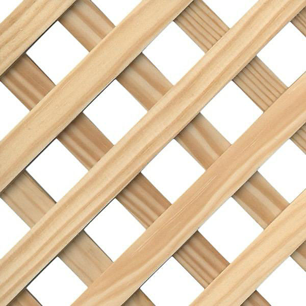 Lot de 5 treillis carrés en pin, pré-assemblés, 220 x 84 cm - Trous de 27 x 27 mm