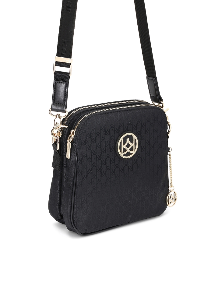 Ladies' black messenger bag