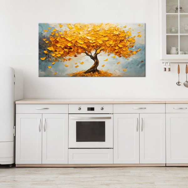 Feeby Obraz na płótnie, Złote Drzewo Abstrakcja 120x60