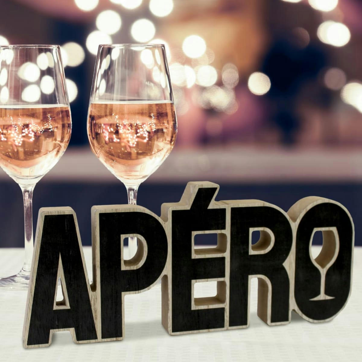 - Mot à poser décoratif en bois apéro