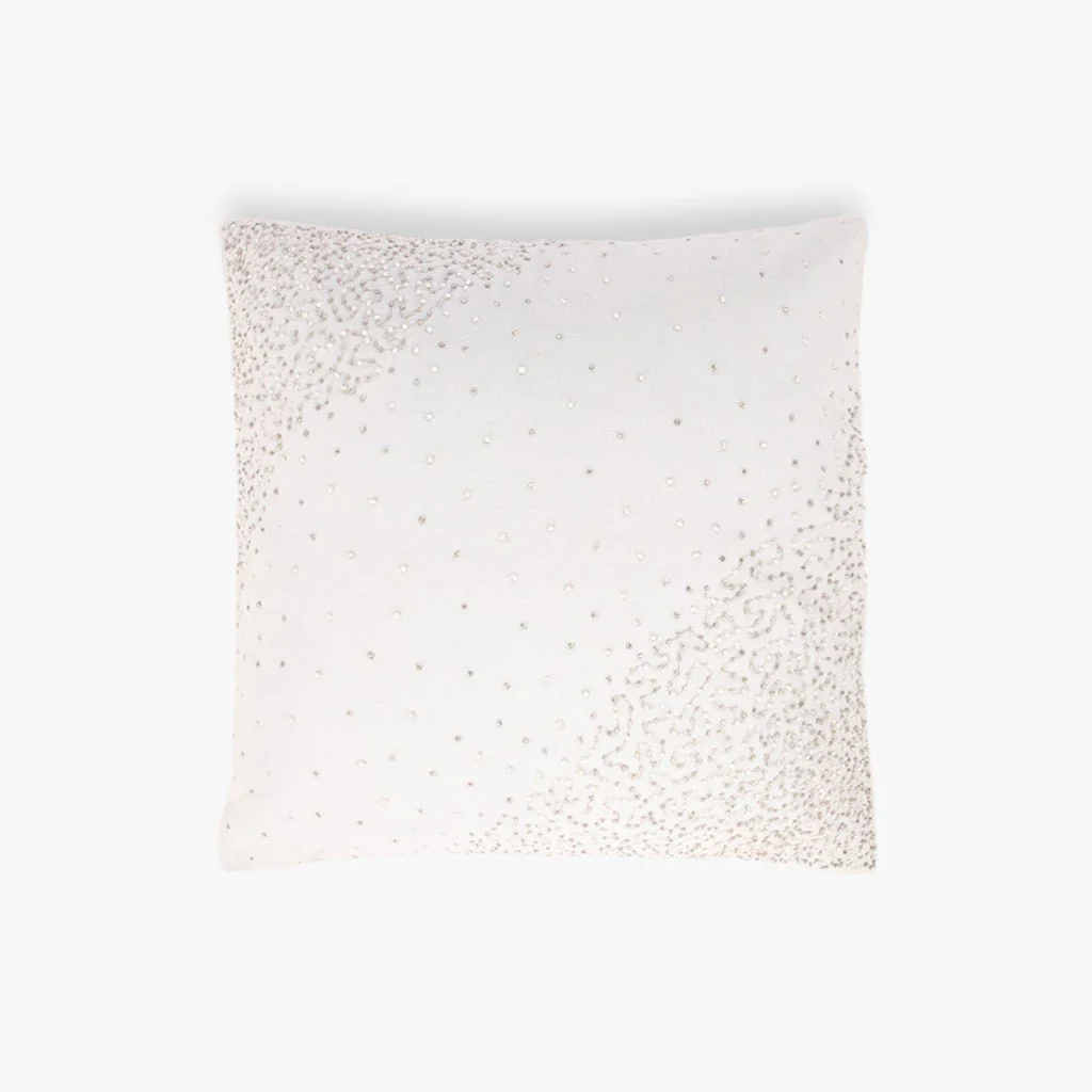 Capa de Almofada Veludo com Missangas Cinzenta NEW BRIGHT