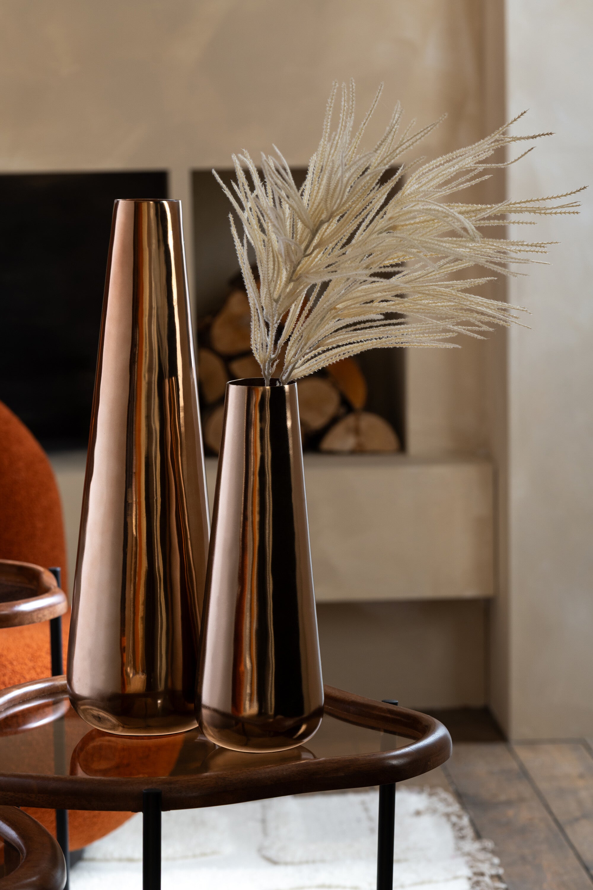 J-Line vloervaas - aluminium - goud - large