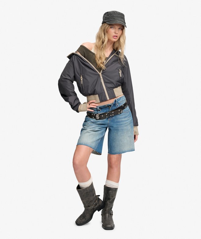 Bench Hooded Shell Bomber Jacket
