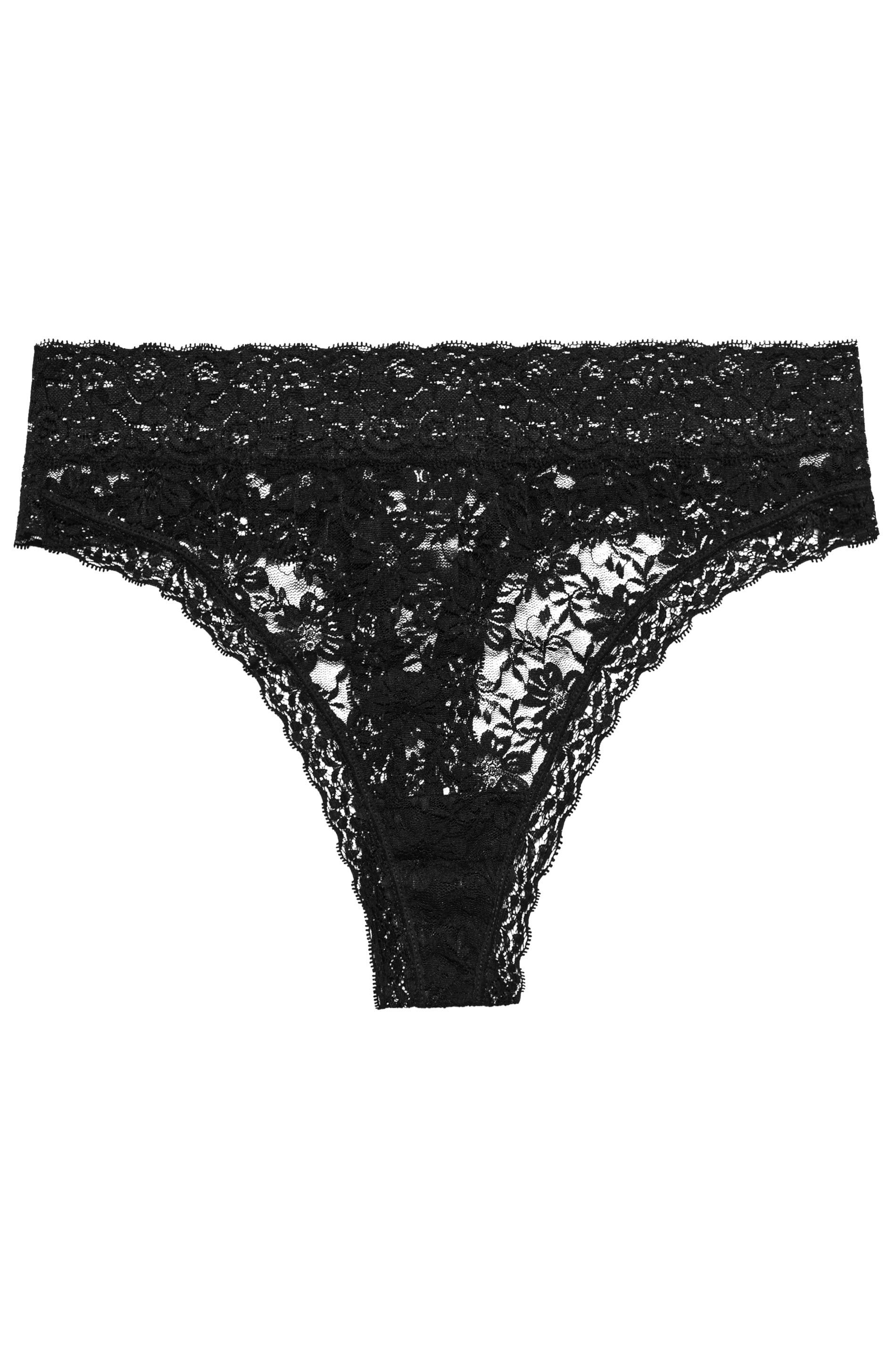 Yours 3 Pack Lace High Waisted Thongs