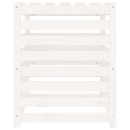 NNEVL Composter White 63.5x63.5x77.5 cm Solid Wood Pine