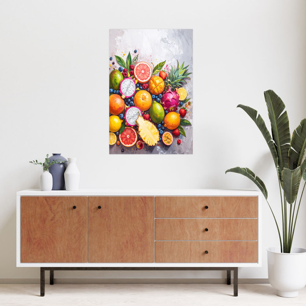 Naklejka na ścianę Feeby Egzotyczne Kolorowe owoce 20x30