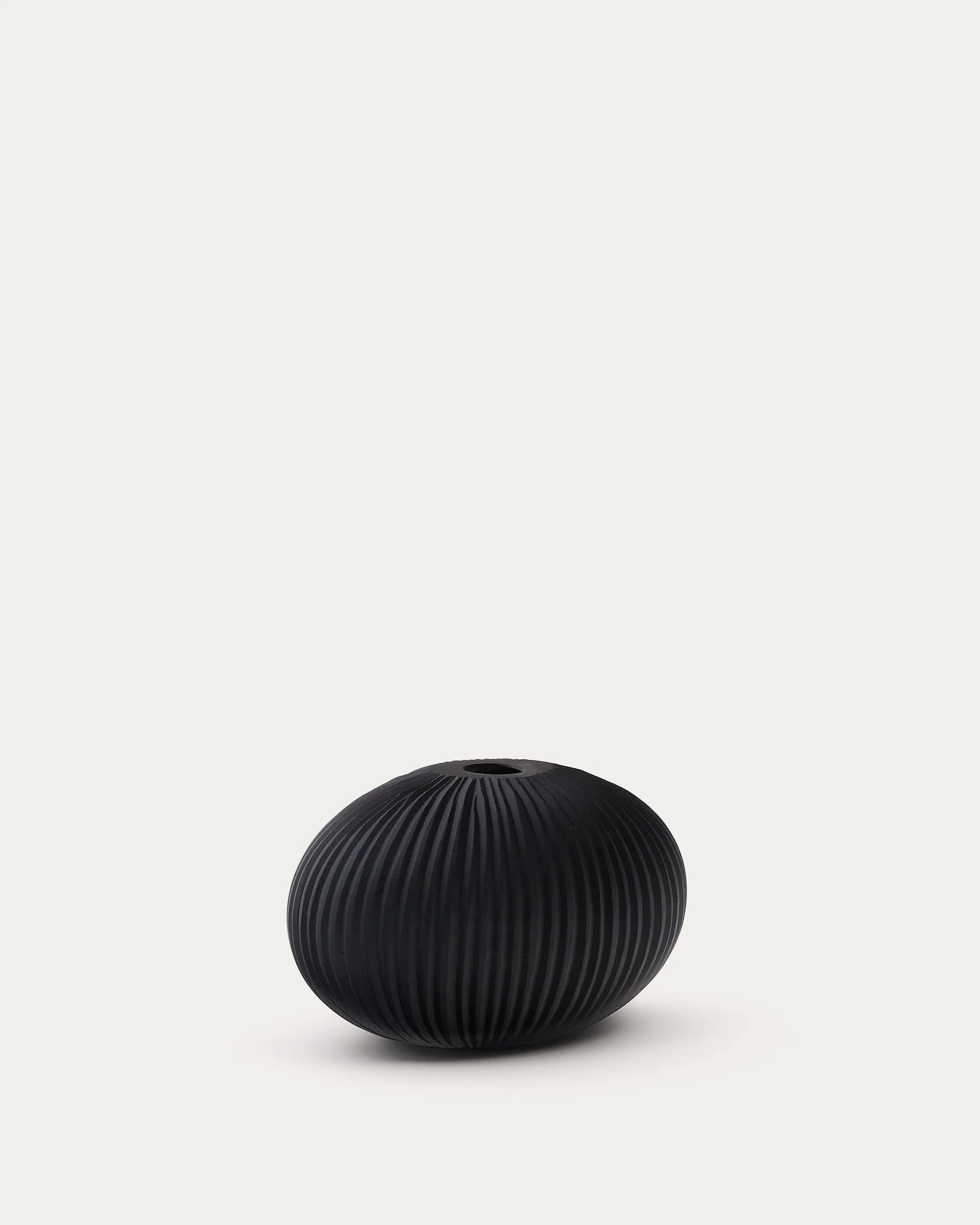 Nivra dark grey glass vase 15cm