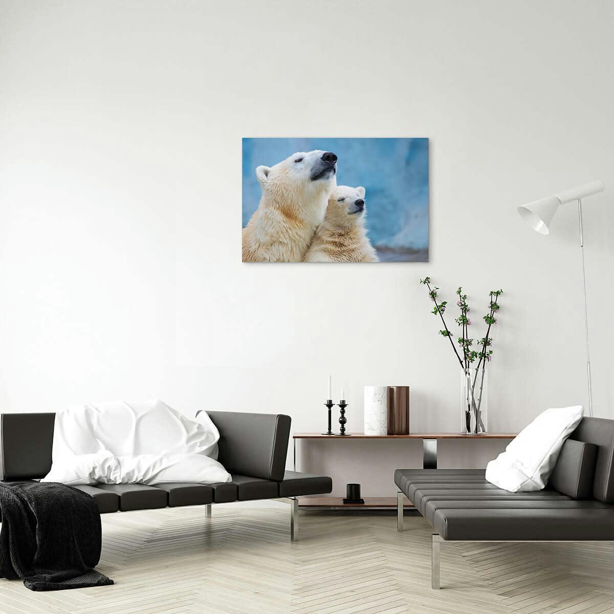 ANIMAUX - Tableau sur toile famille d'ours 45x65 cm