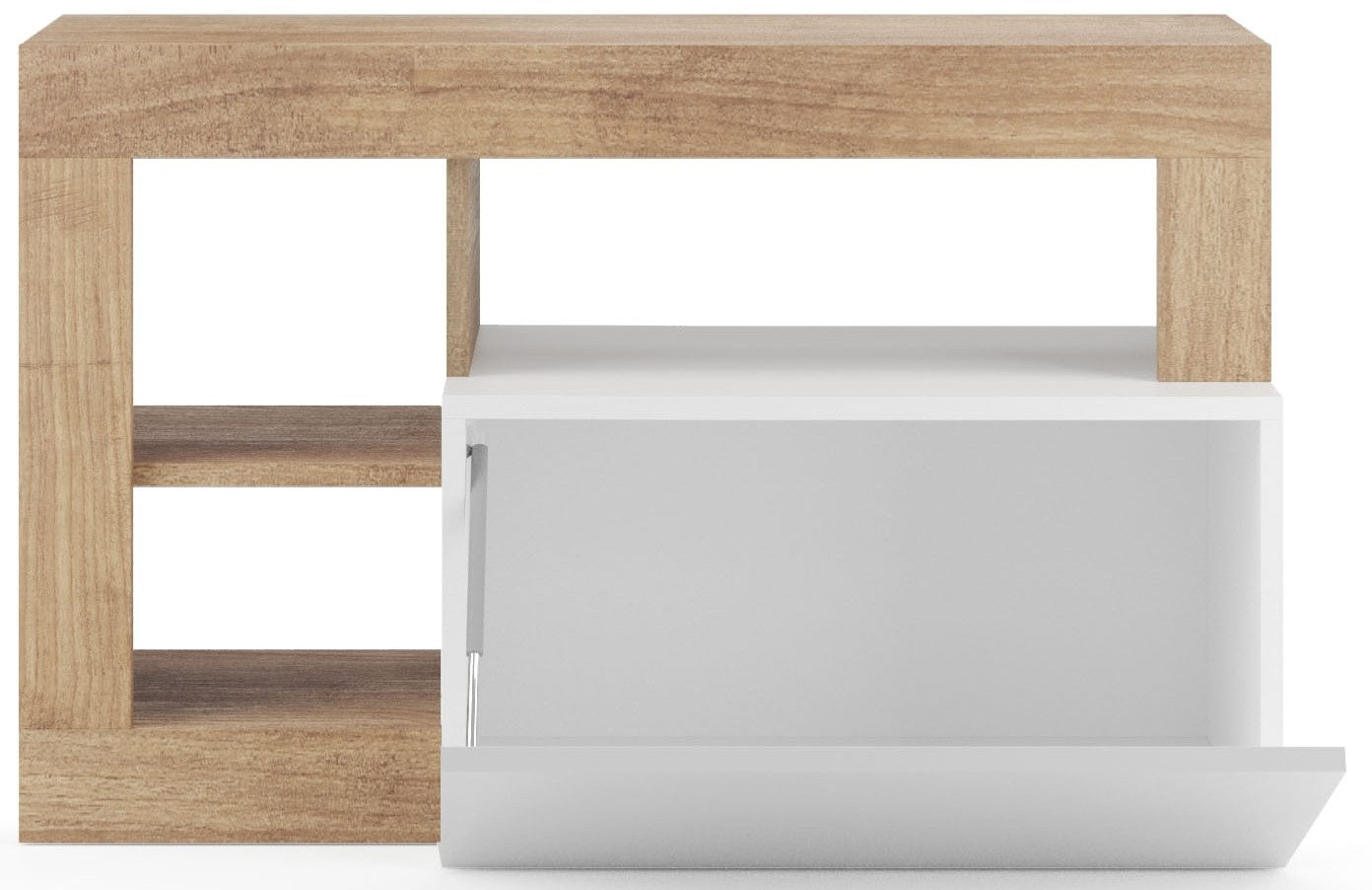 Benvenuto Design Hamburg Hoogglans Wit   Kadiz Eiken Halbank