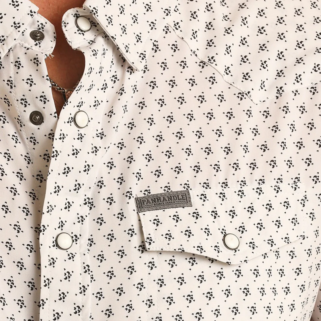Мужская рубашка Panhandle с мелким геометрическим принтом и кнопками