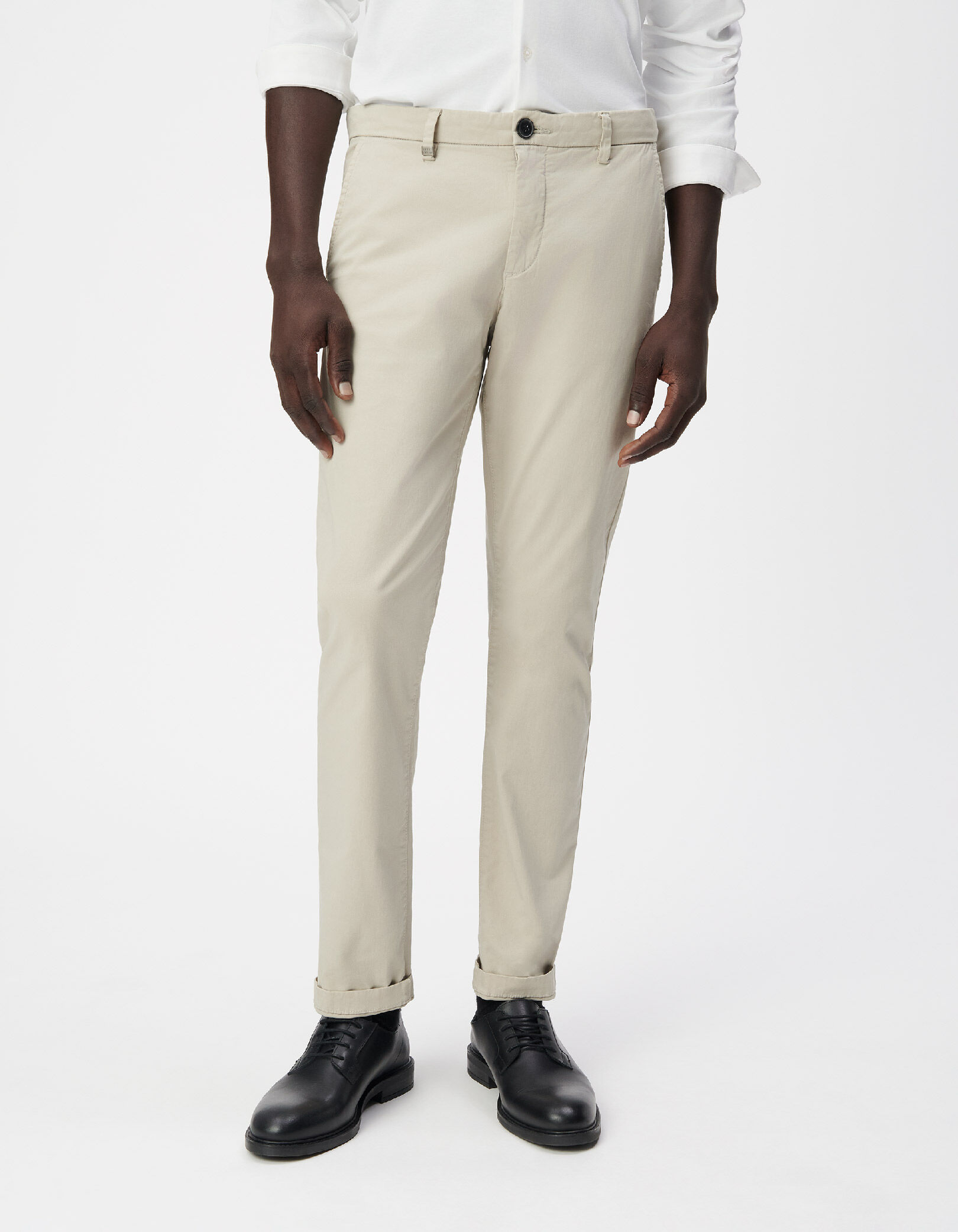 Pantalon chino SLIM mastic Homme