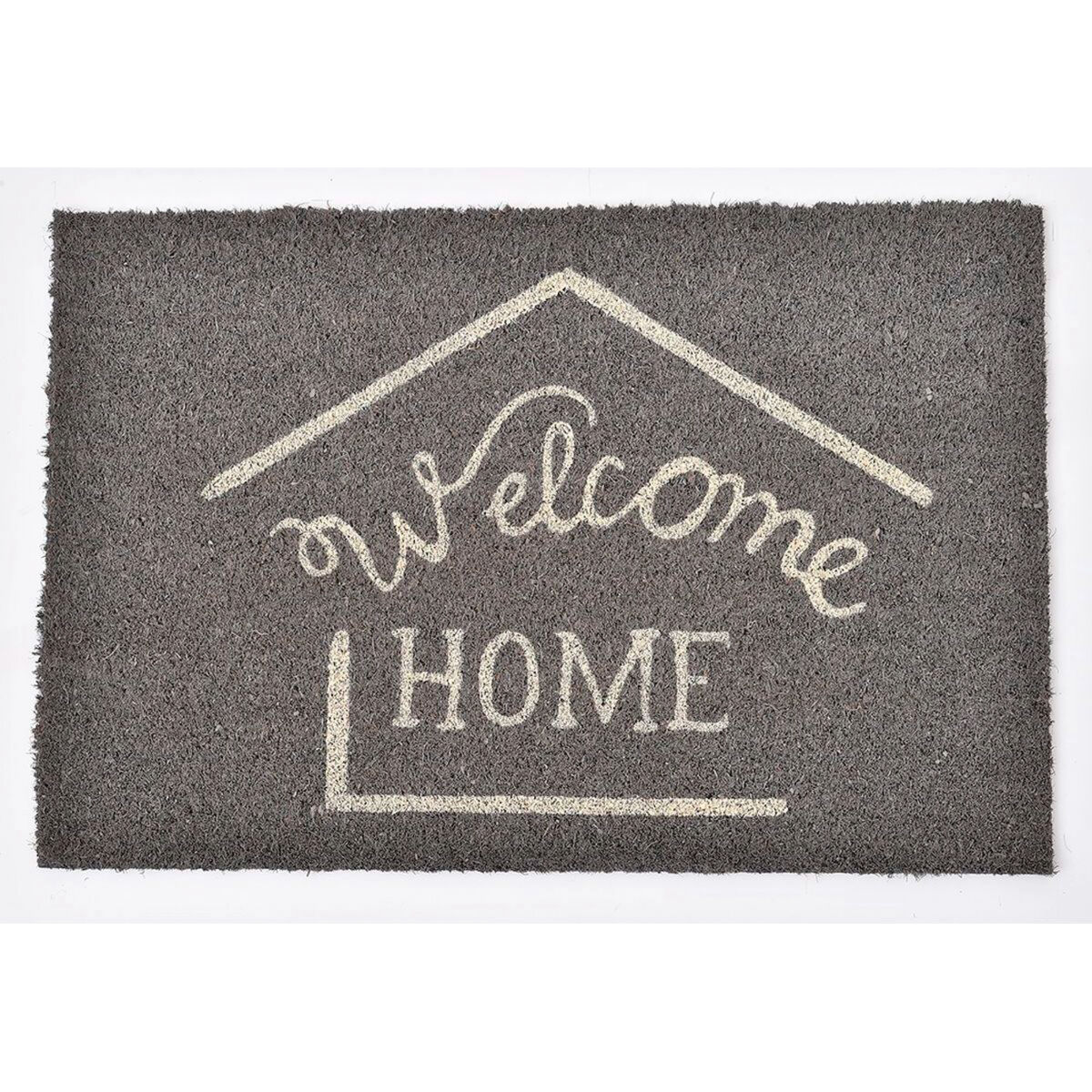 Tapete de entrada WELCOME HOME cinza