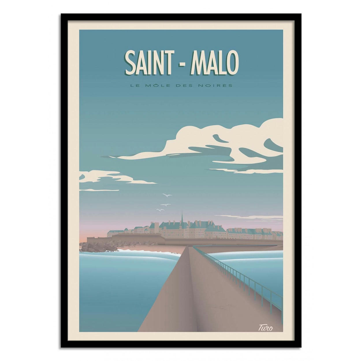 TUROMEMORIESSTUDIO - SAINT MALO - TURO - Affiche d'art 50 x 70 cm