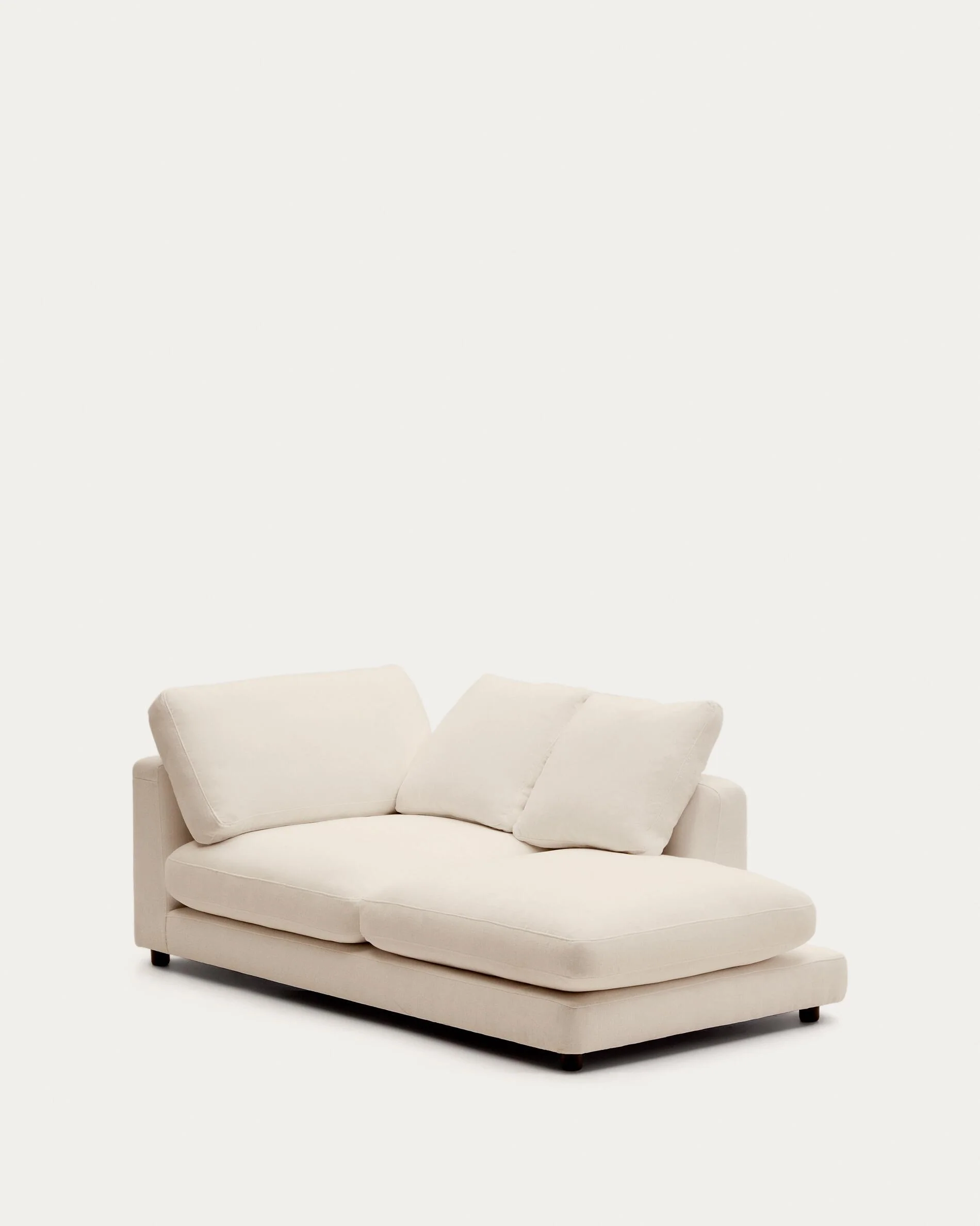 Gala right chaise longue in beige chenille FSC Mix Credit 193 x 105cm