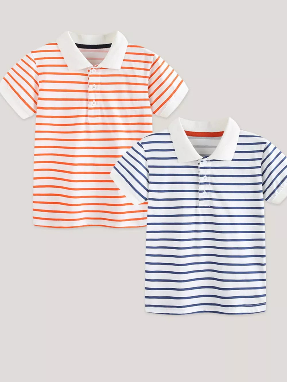 Children's Striped Short Sleeve Polo Shirt