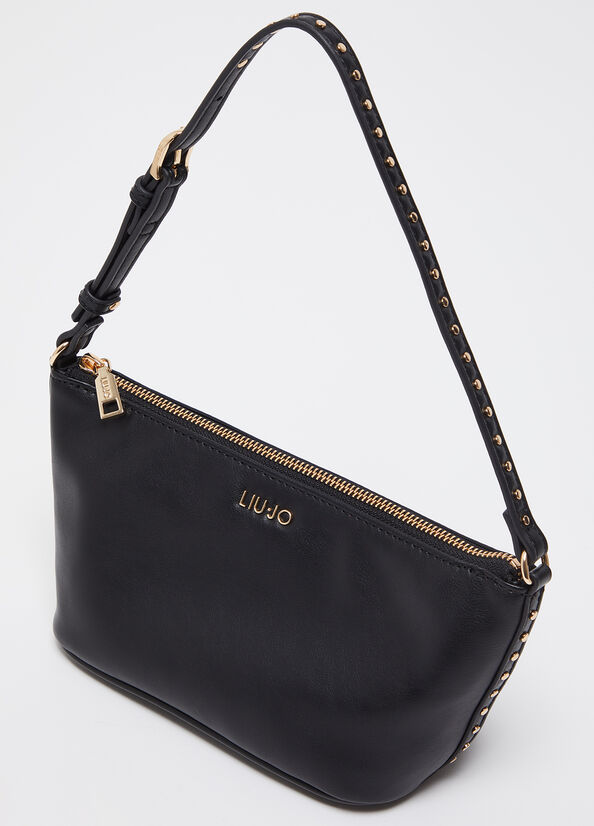Borsa hobo piccola con borchie