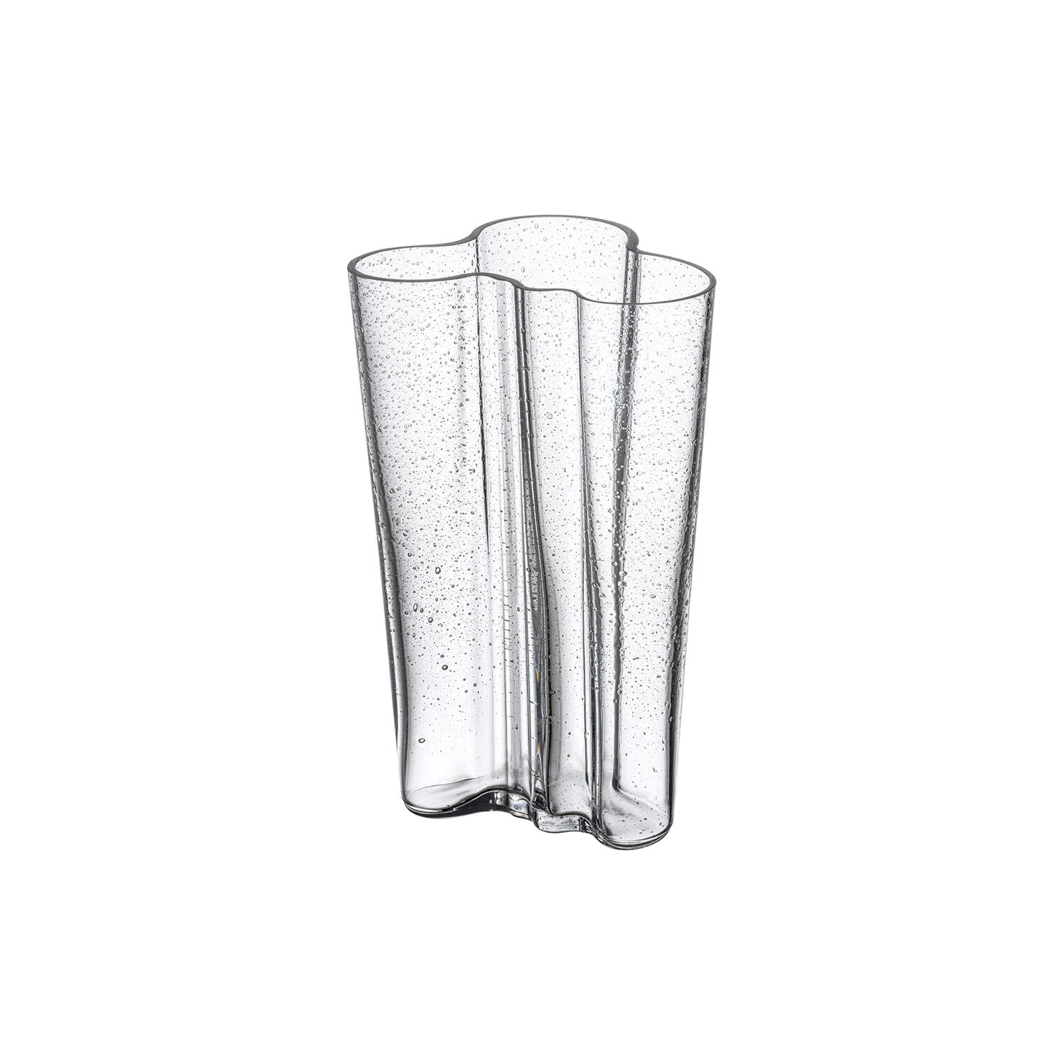 Alvar Aalto vase 20 cm, bobleglas klar