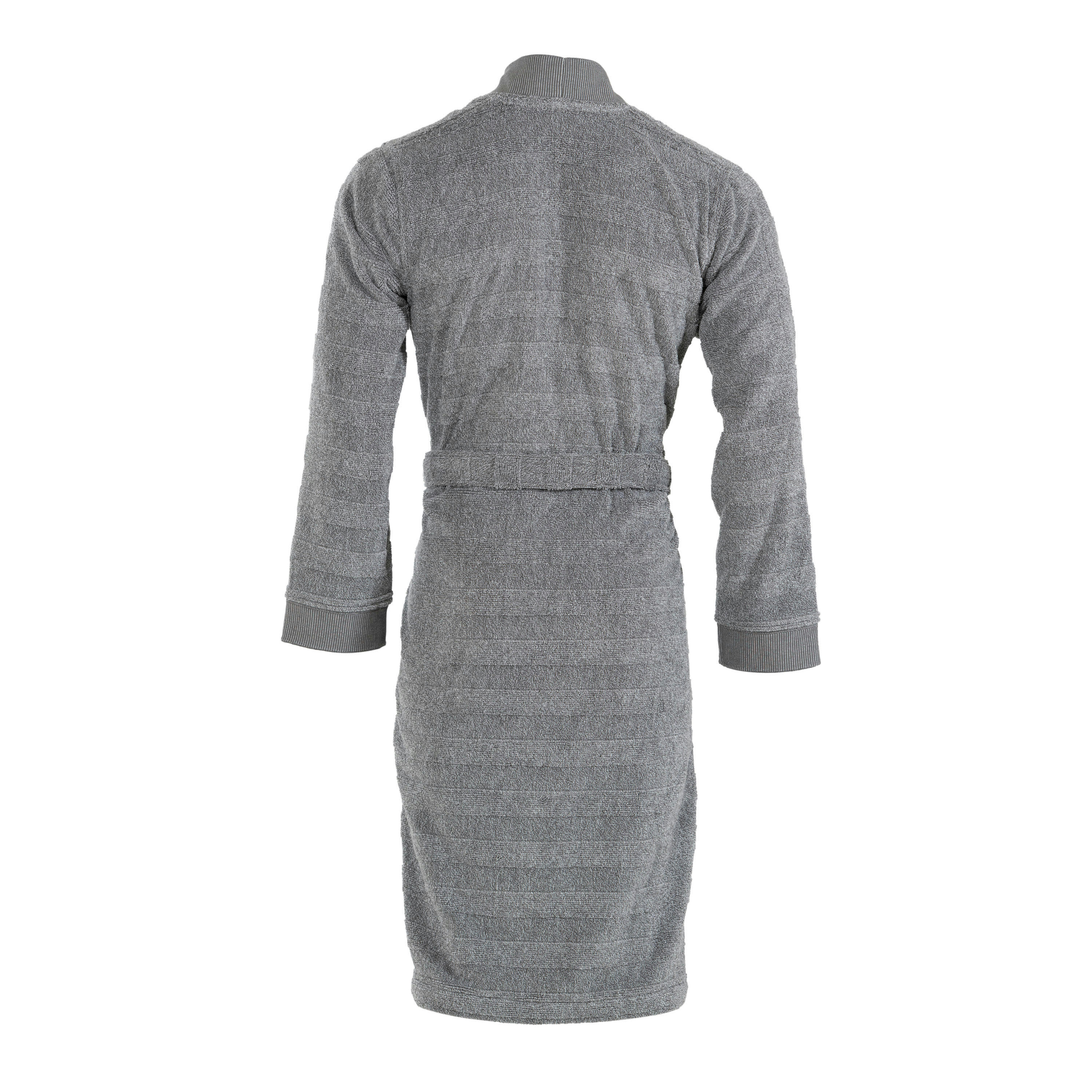 GRIZZLI - Peignoir homme coton col kimono gris