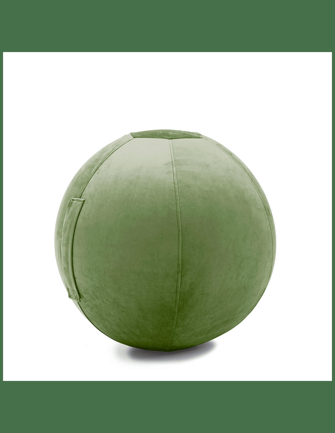JUMBO CELESTE - Balle d'assise gonflable 65 cm enveloppe velours sauge