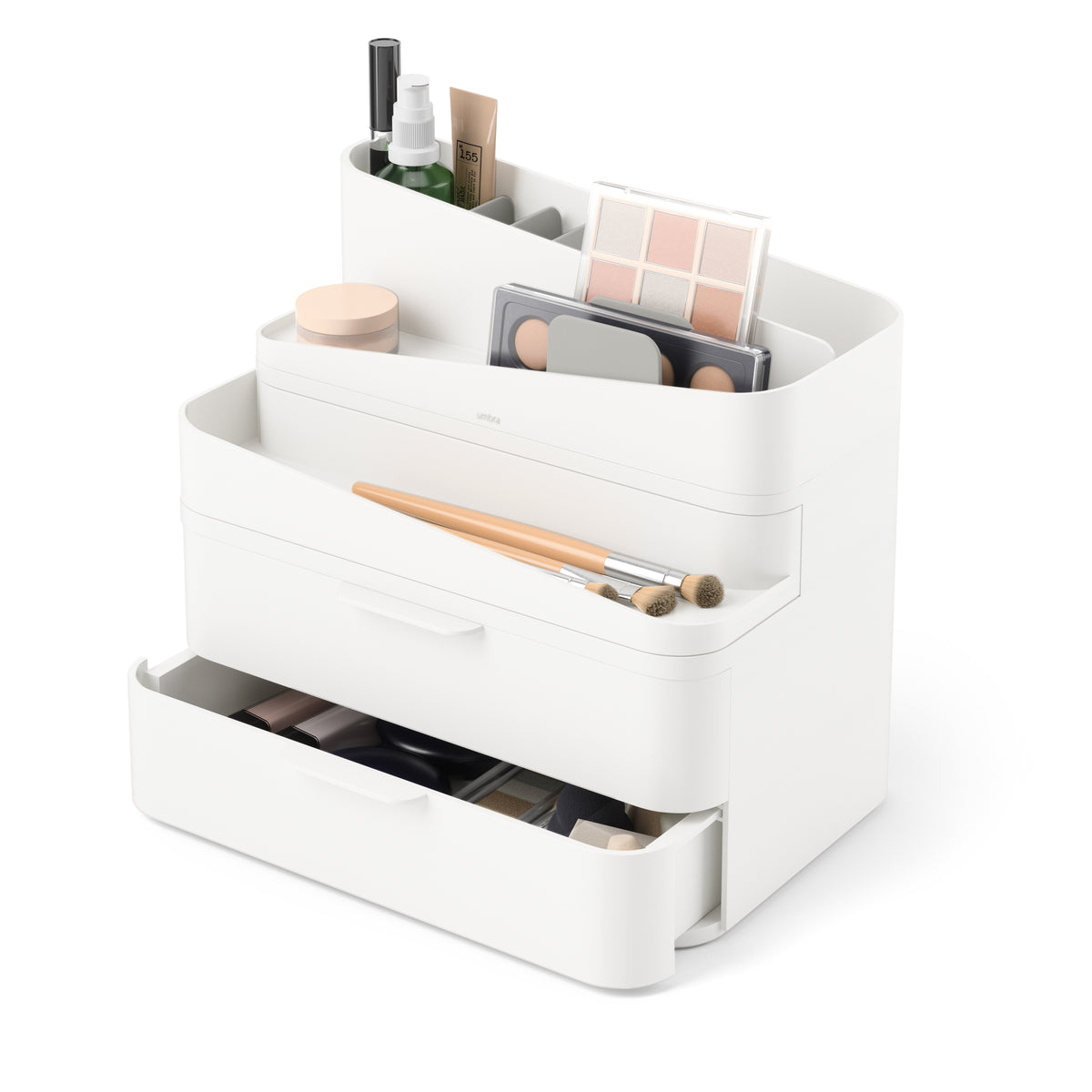 Umbra organizer (groot) Glam - 27 x 18 x 25 cm - Wit/grijs