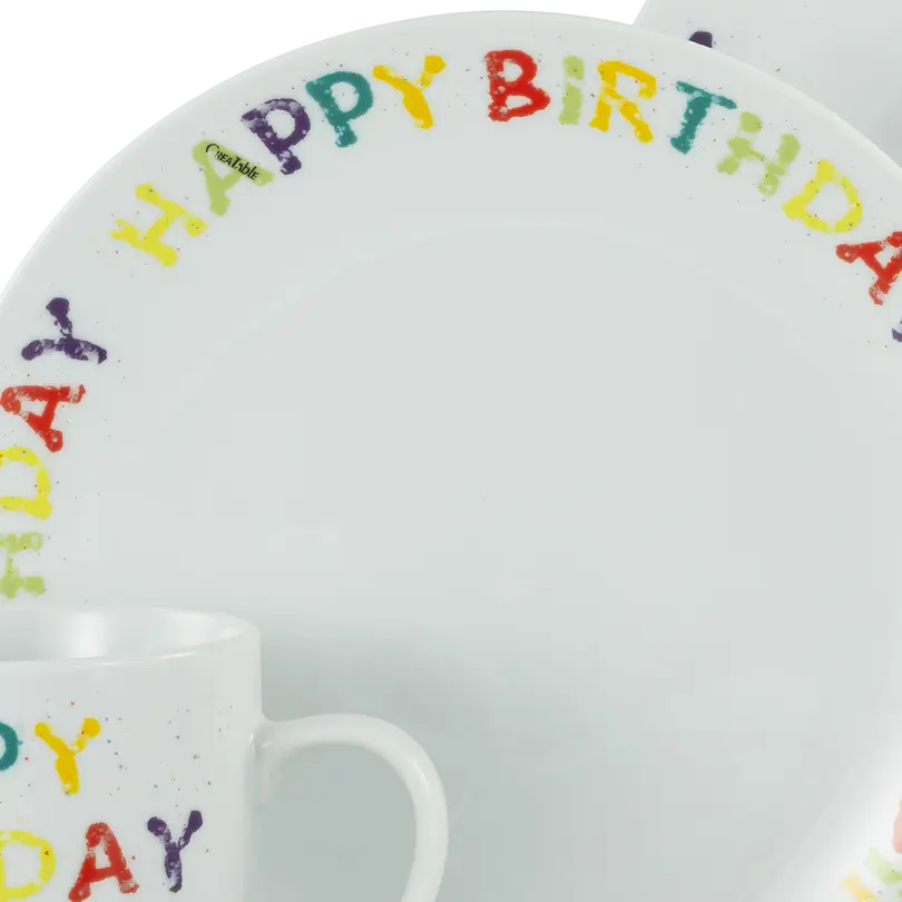 Geschirrset 12-teilig Happy Birthday