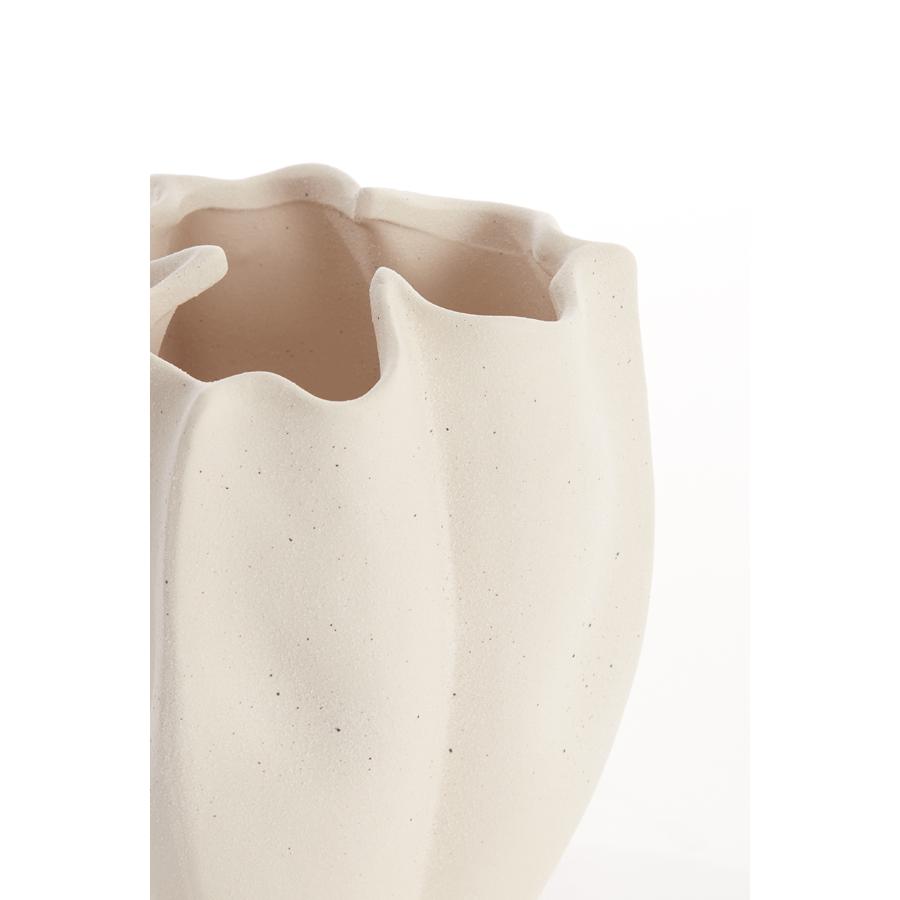 Light & Living - Sanguli vaas deco 28x27,5x36,5 cm - keramiek crème