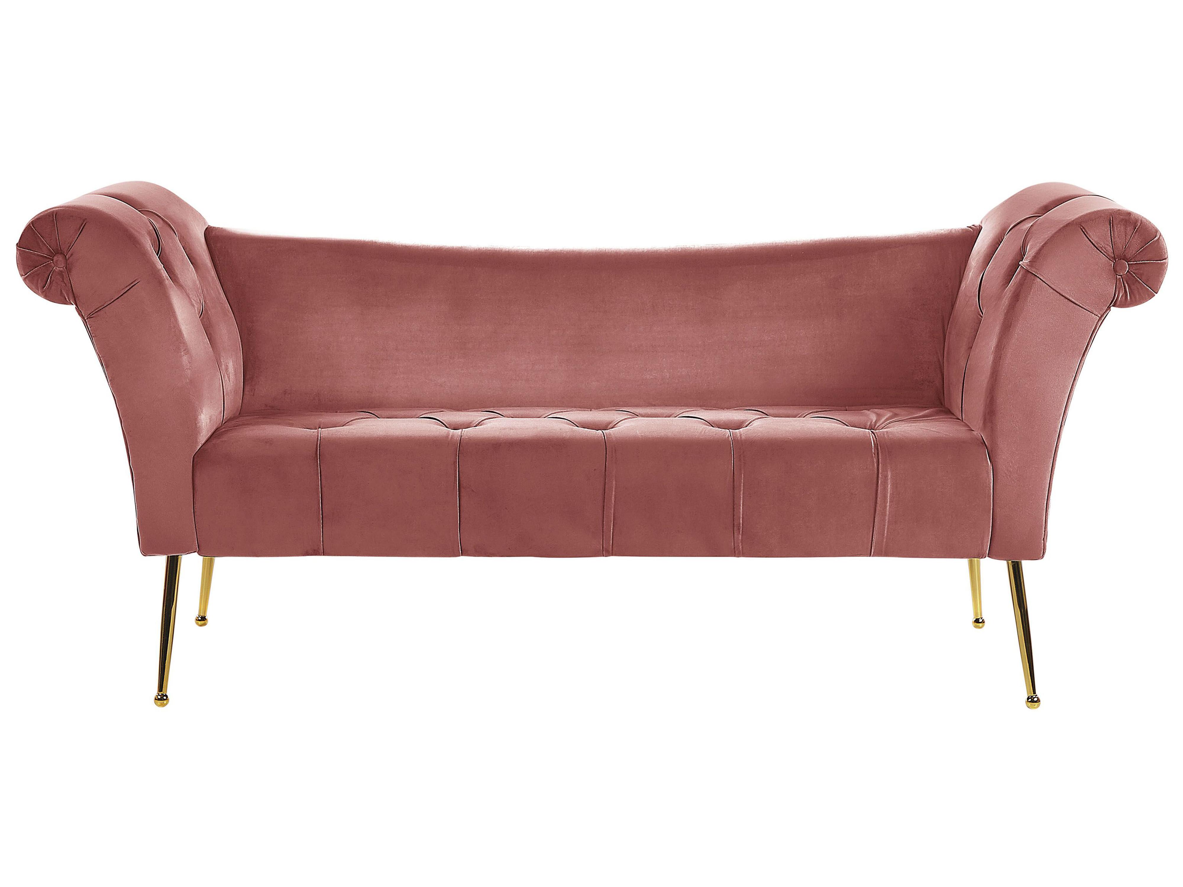 Chaise Longue NANTILLY Velvet Pink