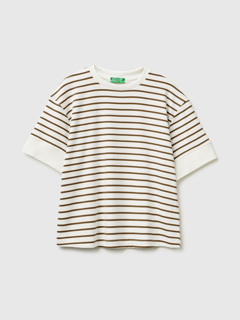 Striped short-sleeved T-shirt