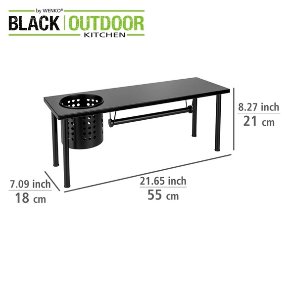 Küchenregal »Black Outdoor Kitchen«, schwarz, geeignet für: Küche