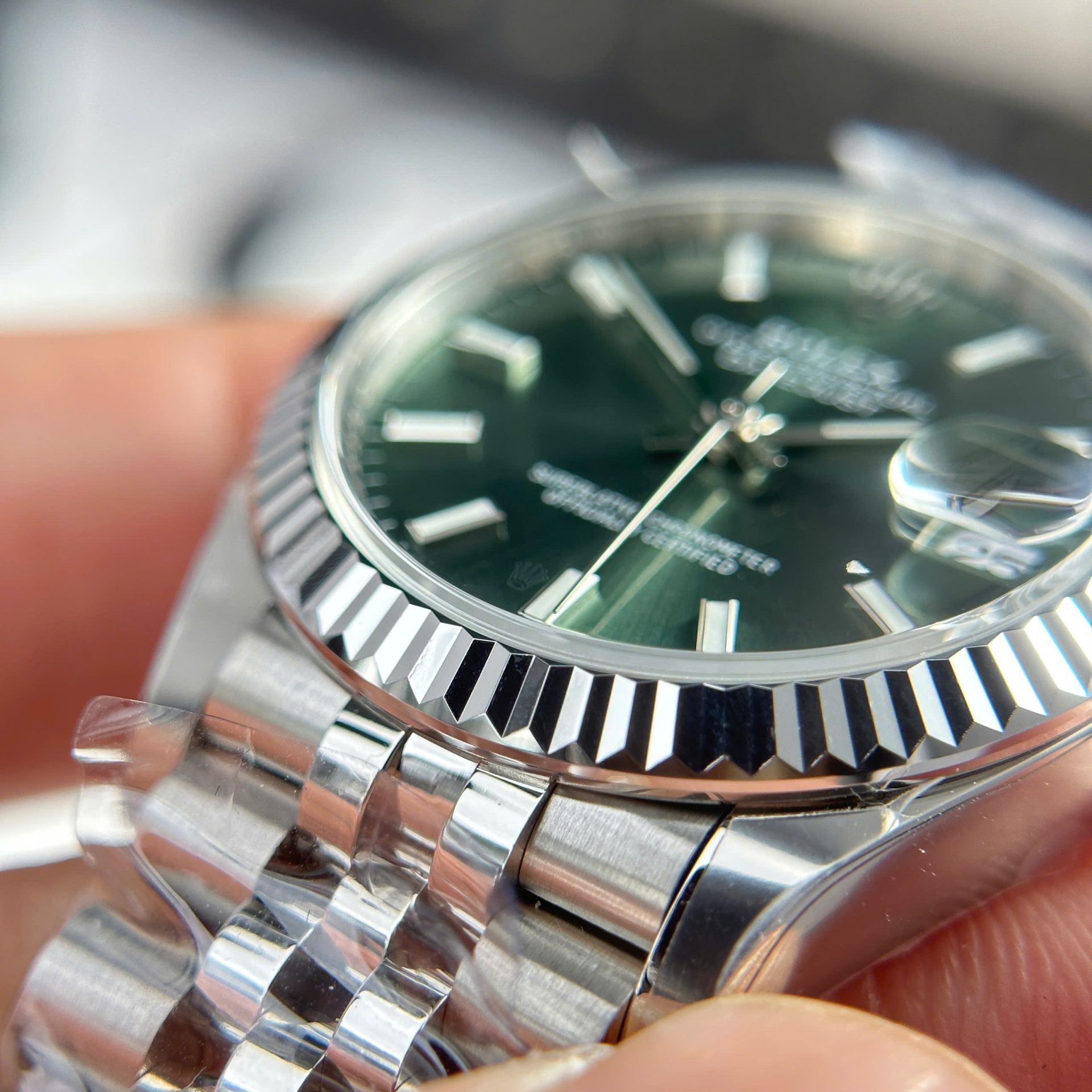 Rolex Datejust 316L Steel Green Dial 31mm Jub THBF Replica