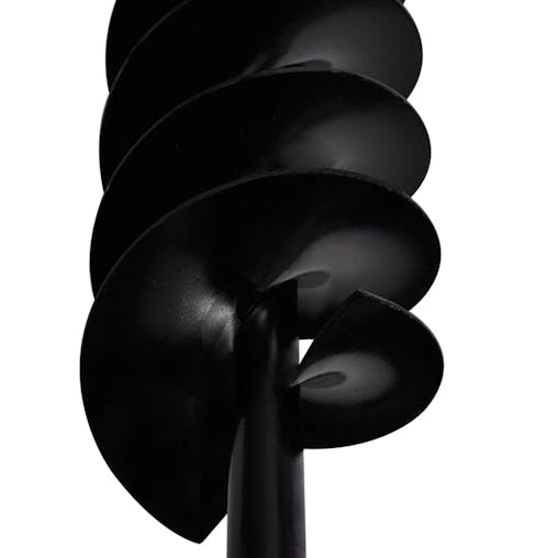 NNEVL Ground Drill with Handle Auger Bit 120 mm Double Spirals Steel Black