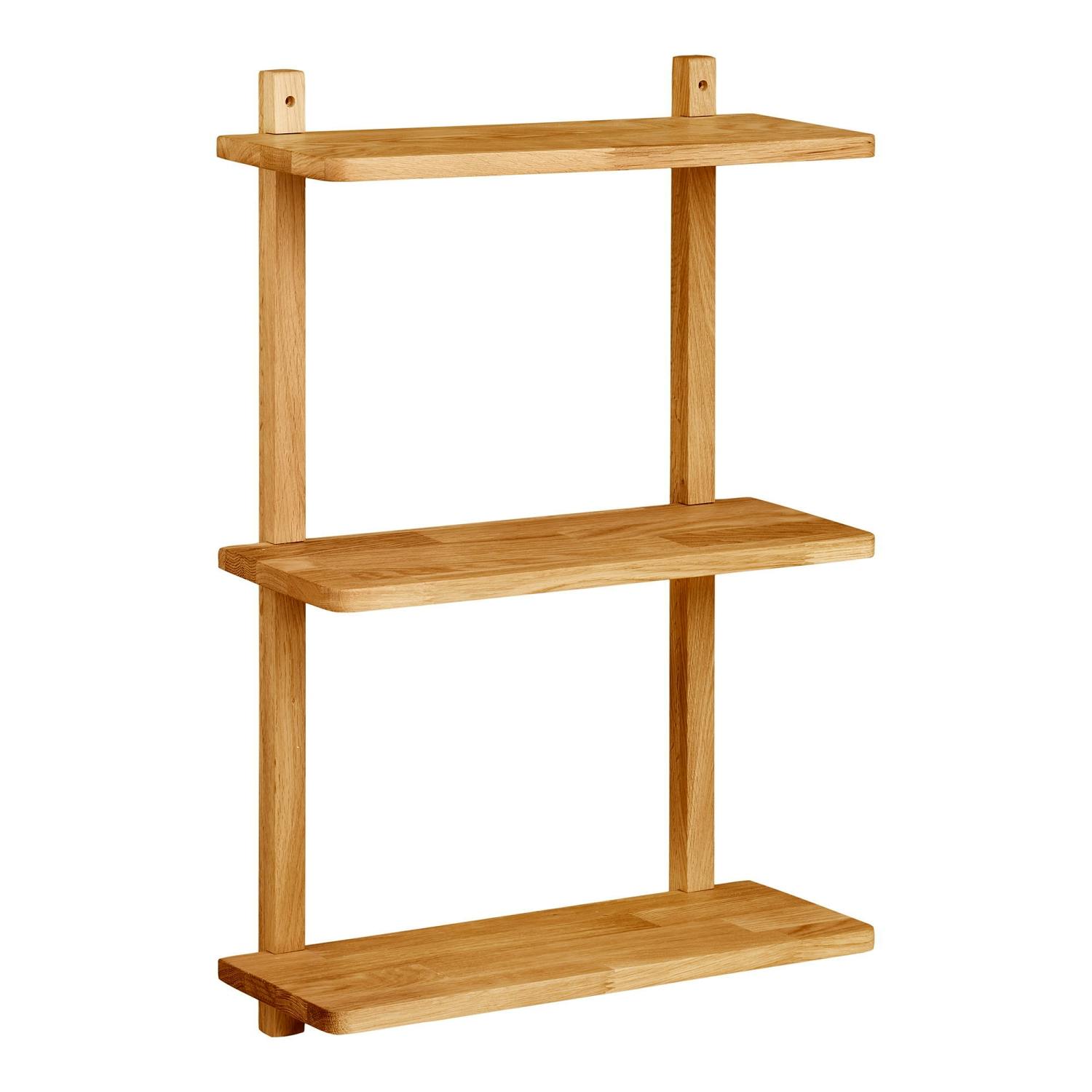 Etagère murale en chêne 3 plateaux 75 cm VARDE