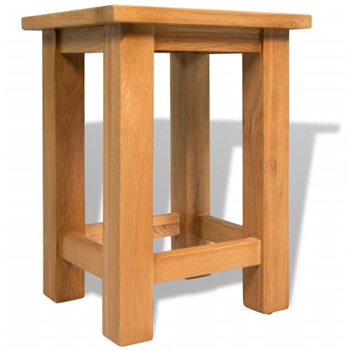 NNEVL End Table 27x24x37 cm Solid Oak Wood