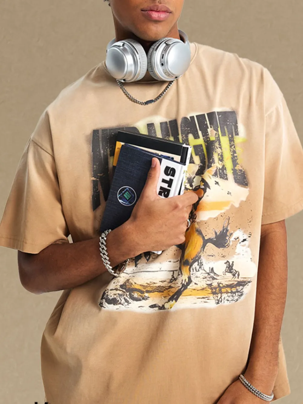 Men's Graphic Round Neck Half Sleeve T-Shirt