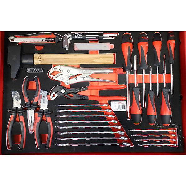Composition d outils 184 pièces KS TOOLS 714.0184 module pour servante rouge noir 40x20x20 cm