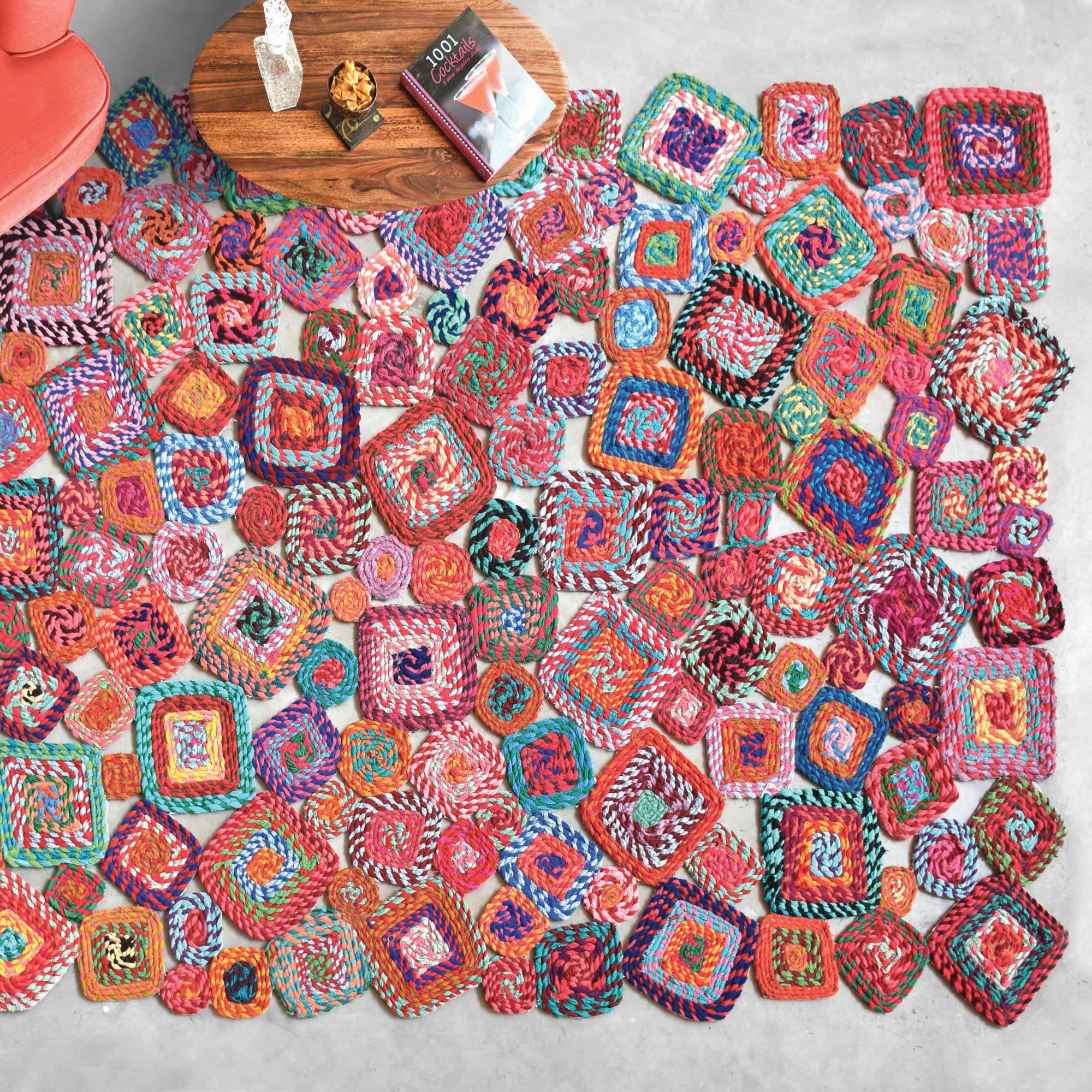 GUNRAY - Tapis  en coton multicolore 120 x 180