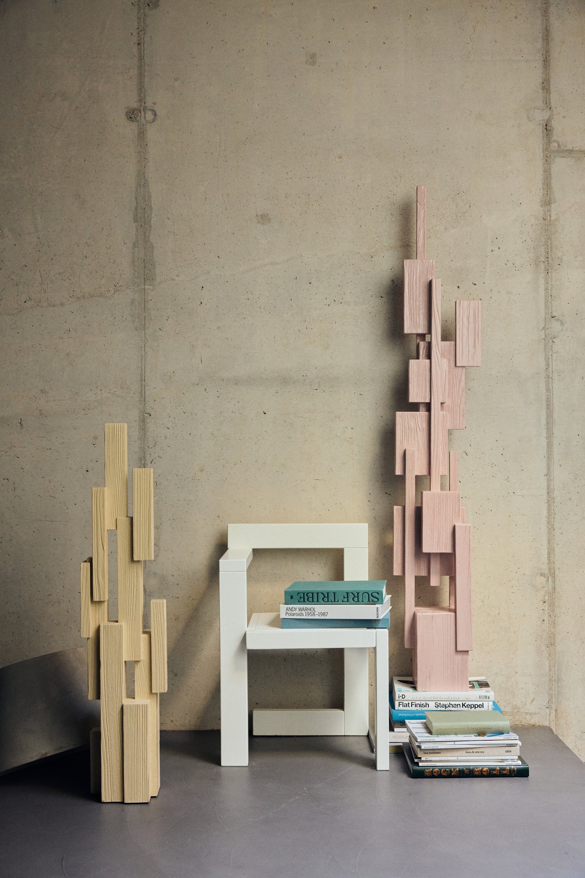 HKliving Skyscraper Sculpture Ornament - Soft Pink