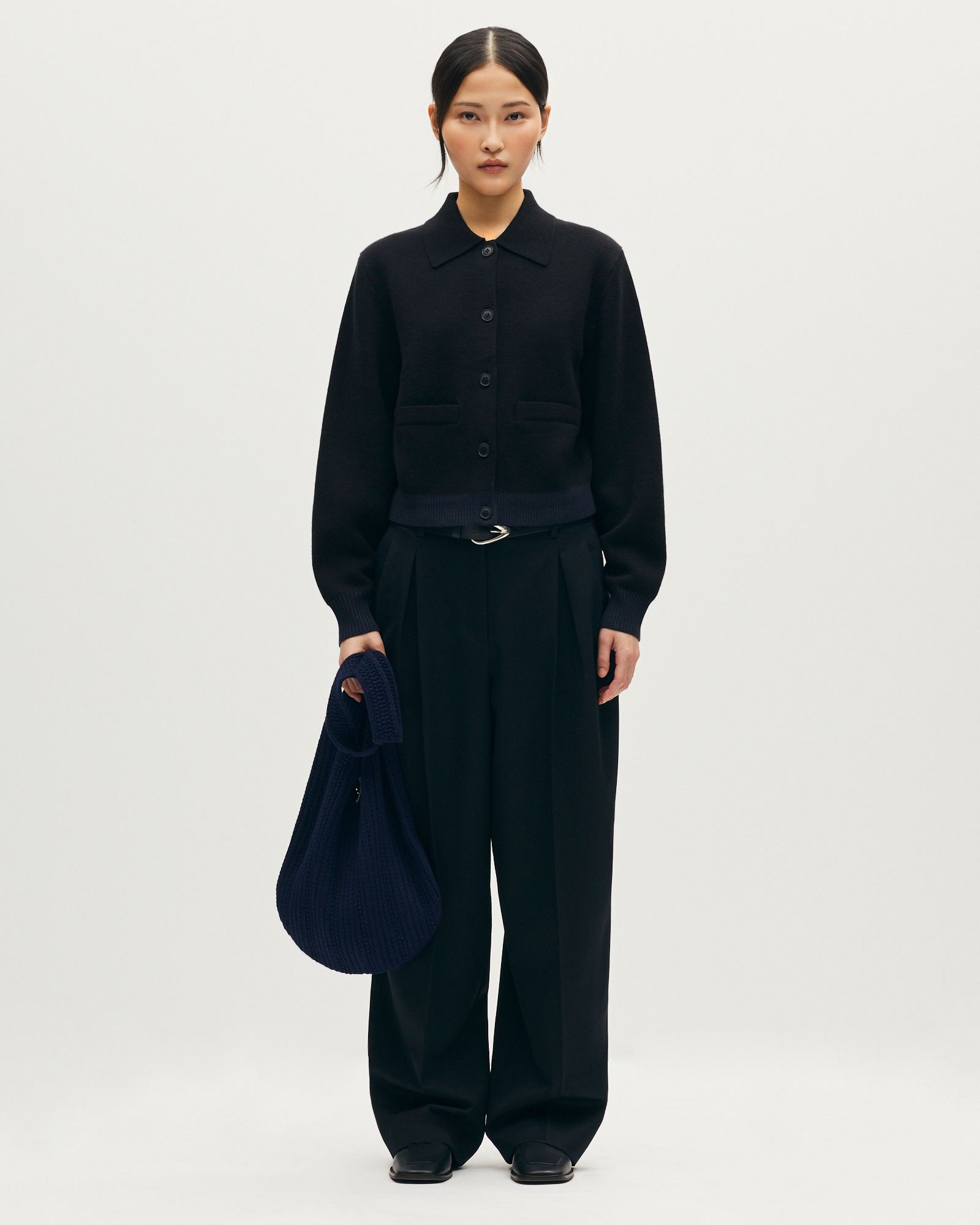 Cardigan bicolore en laine