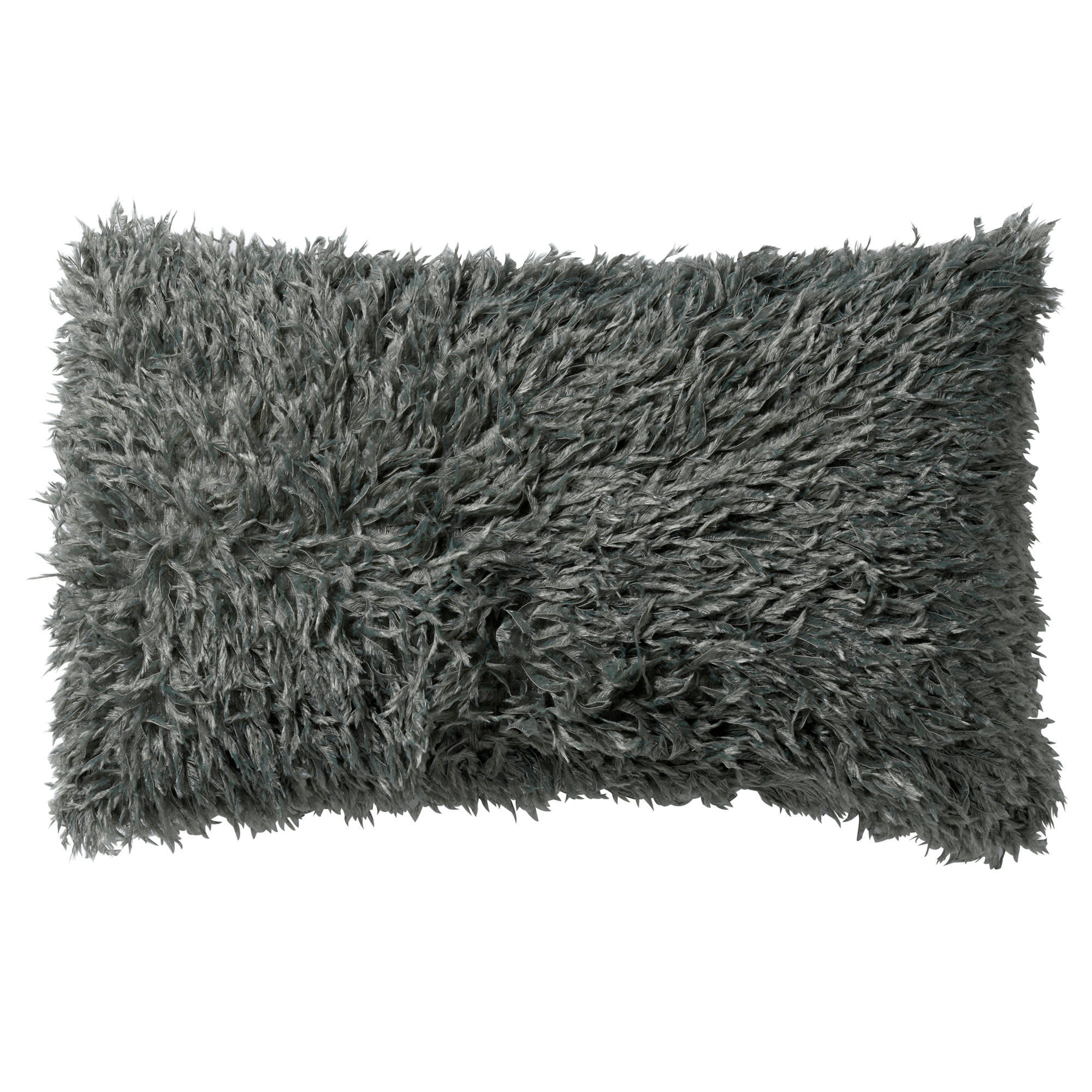 - Coussin - vert fausse fourrure 30x50 cm uni