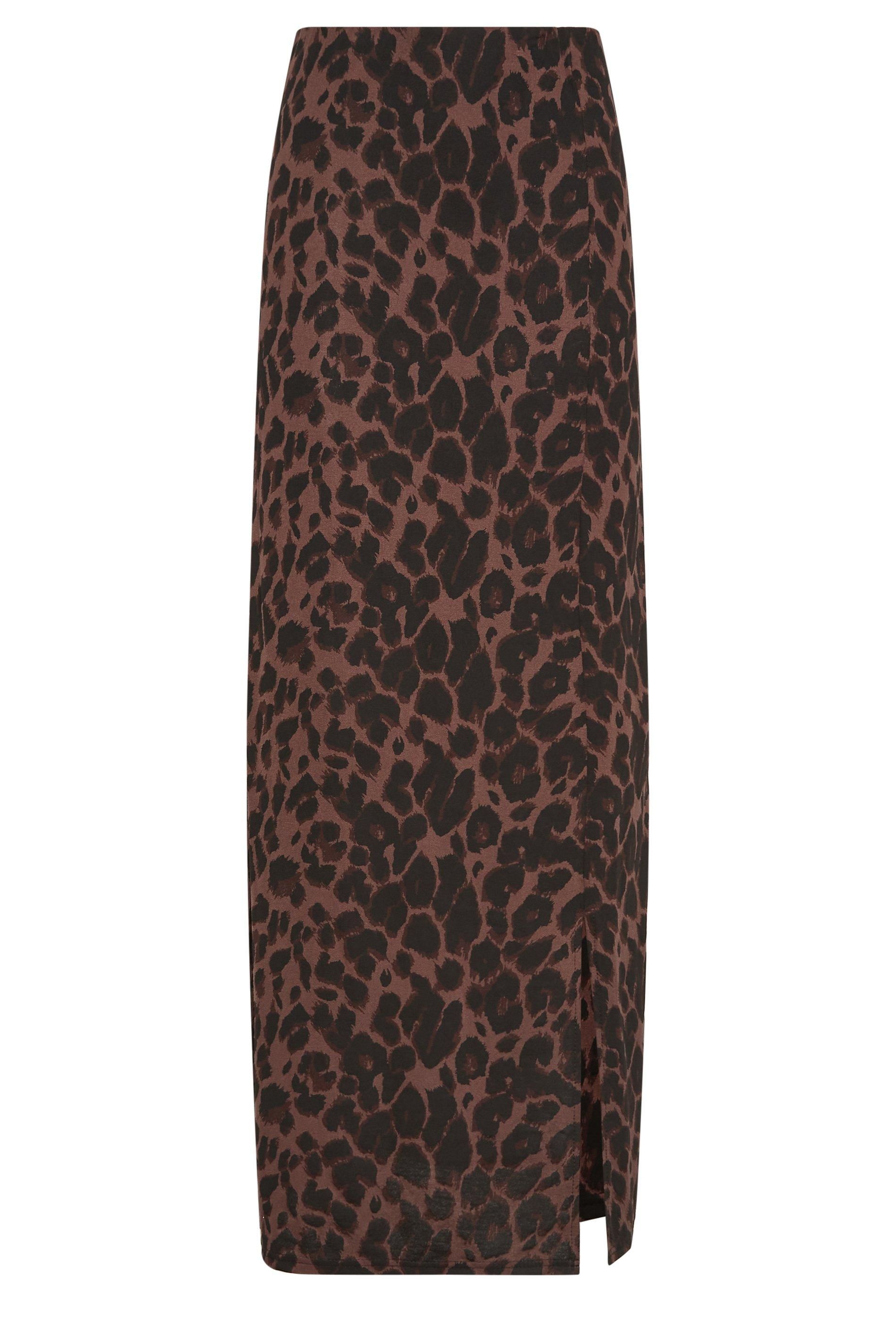 Long Tall Sally Tall Leopard Print Maxi Skirt