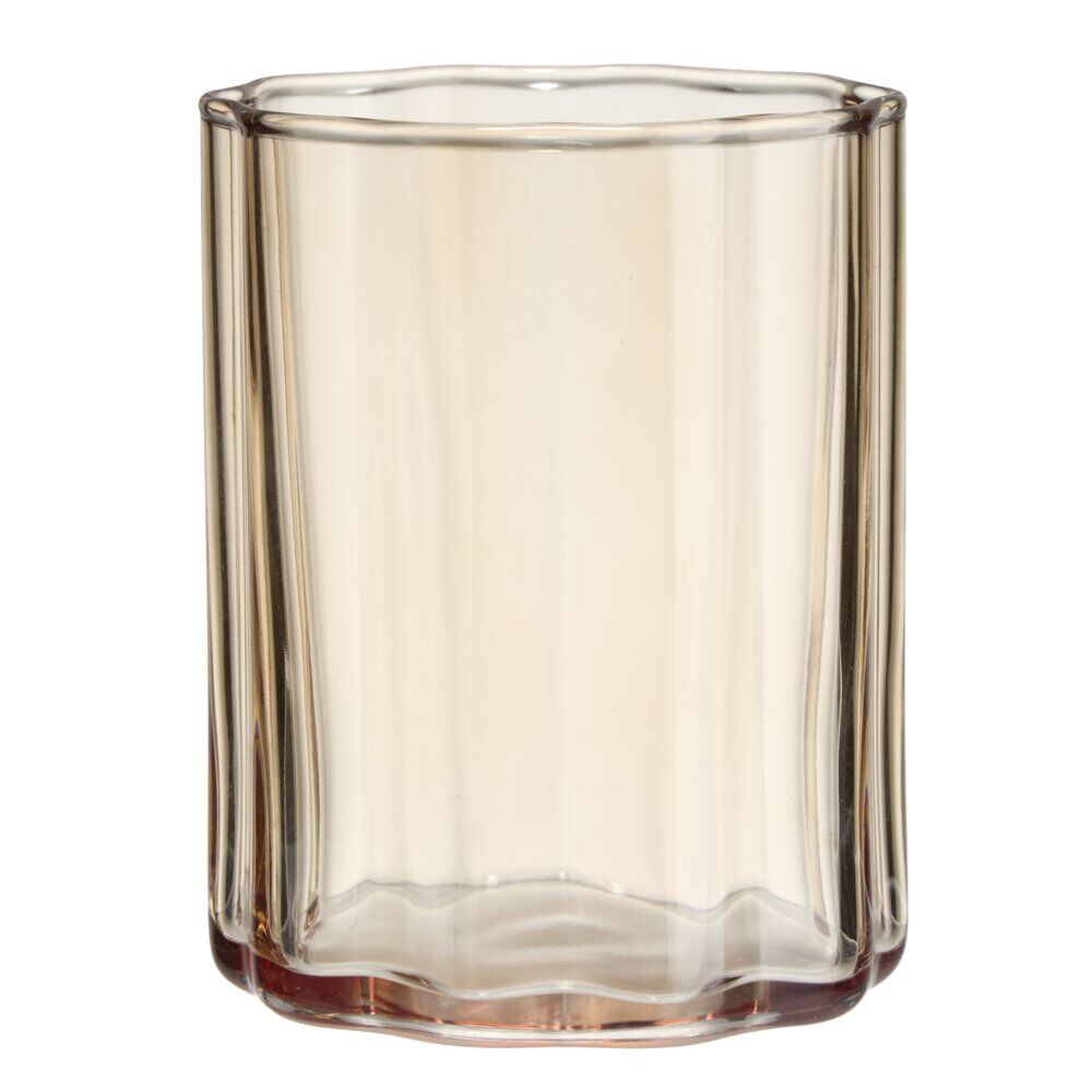 Verre haut automne en verre orange Ø7xH9cm