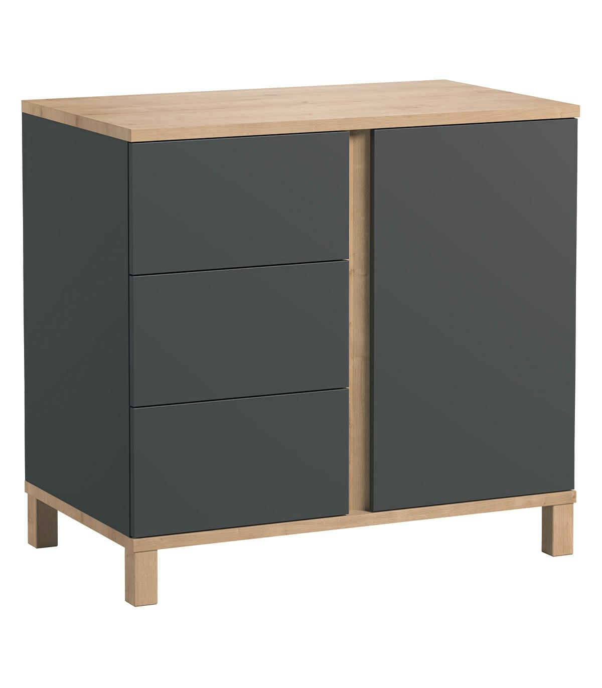 ALTITUDE - Commode 3 tiroirs et 1 porte - L90 cm