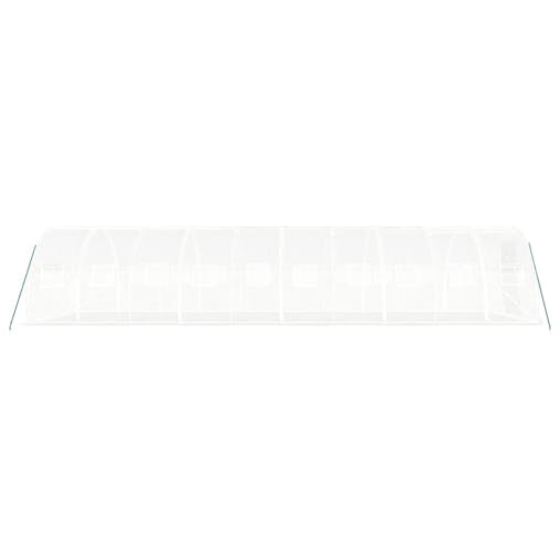 NNEVL Greenhouse with Steel Frame White 30 m&sup2; 10x3x2 m