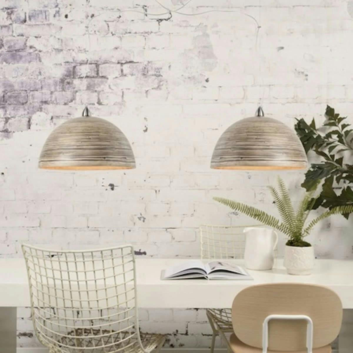 HALONG - Suspension double en bambou naturel L135cm