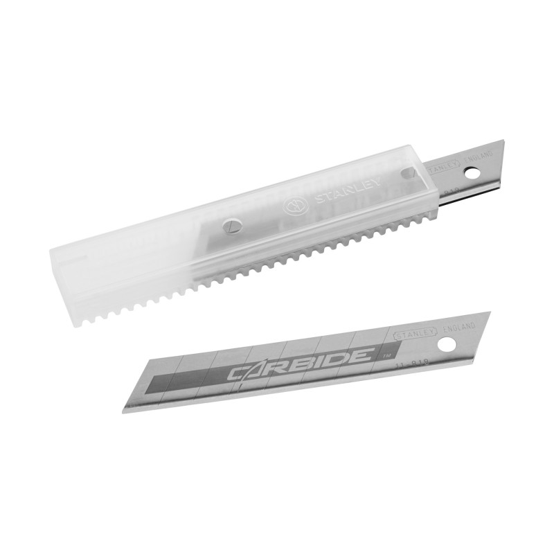 Lame de cutter au carbure de tungstène 18 mm 5 pièces STANLEY