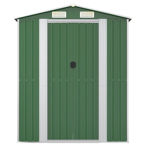 NNEVL Garden Shed Green 192x357x223 cm Galvanised Steel