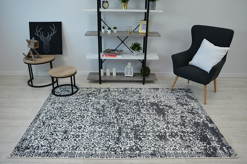 Dywan SENSE Micro 81260 Vintage biały/antracyt 80x150 cm
