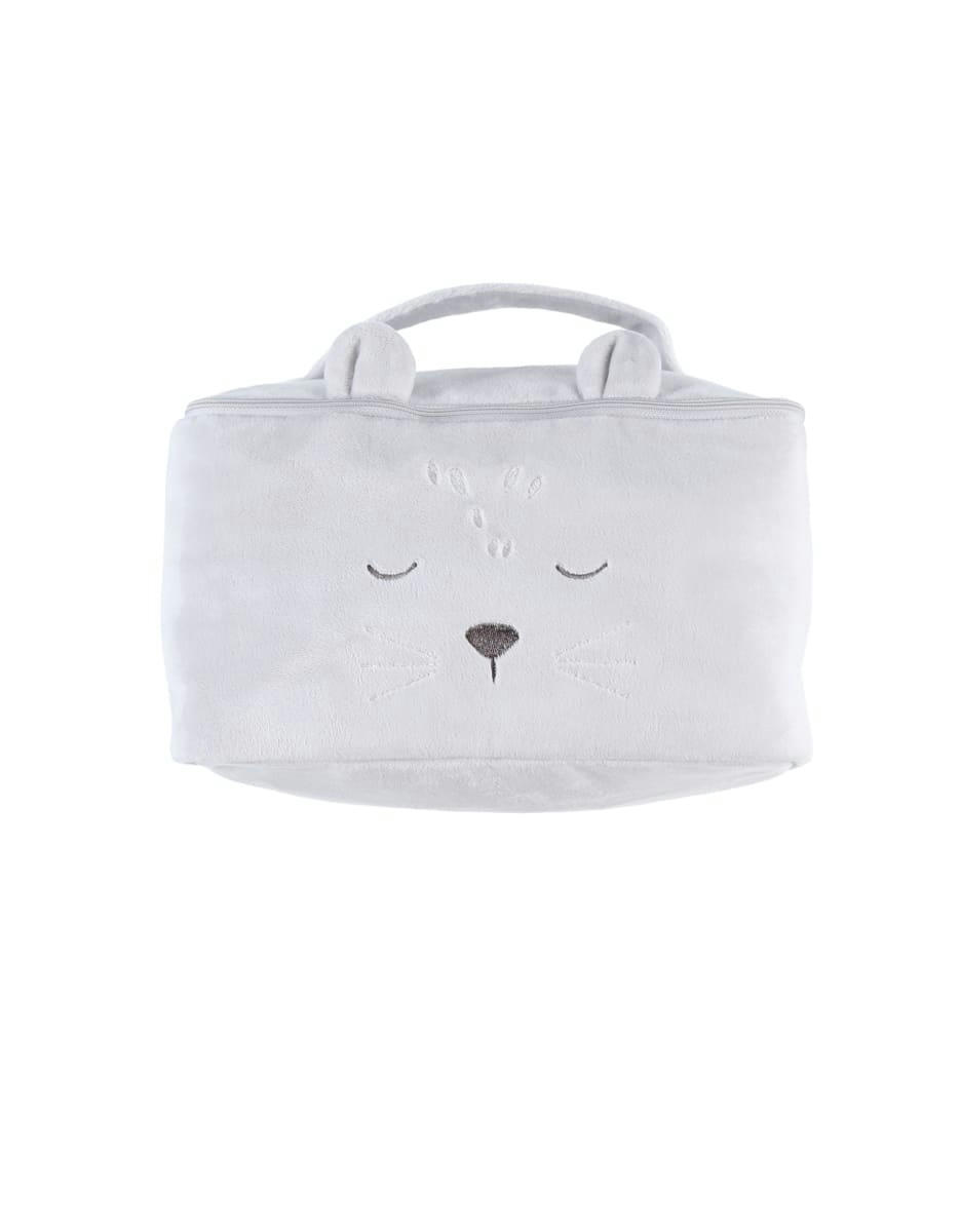 - Trousse de toilette en veloudoux gris Babou & Kendi